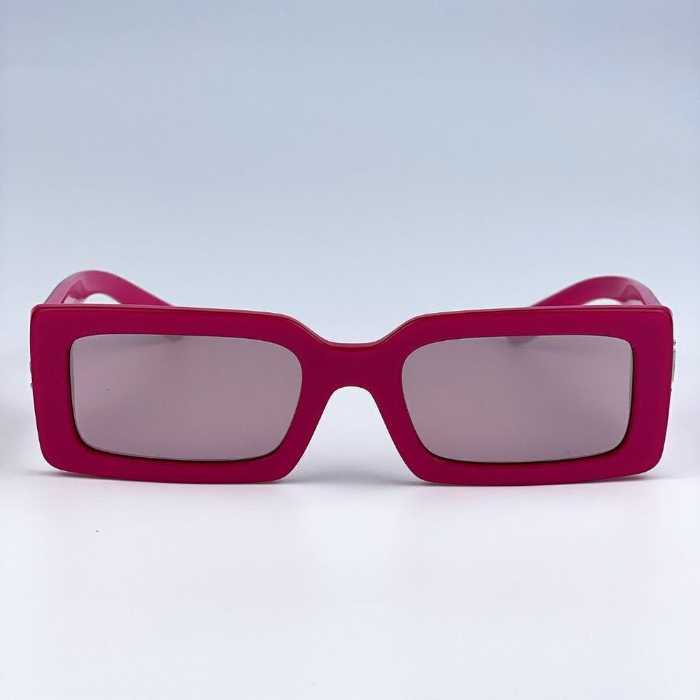 SALE! NEW D&G DG4416 33794Z Metallic Mirror Silver Rectangle Unisex Sunglasses - Picture 5 of 12